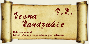 Vesna Mandžukić vizit kartica